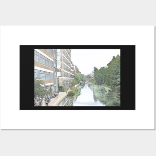 Regent's Canal towpath by Kingsland Basin, London, UK Posters and Art